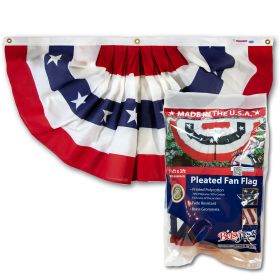 1.5x3ft Printed Polycotton Betsy Flags Mini Fan Flag, Stars and Stripes Bunting