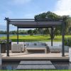 13 x 10 Ft Outdoor Patio Retractable Pergola