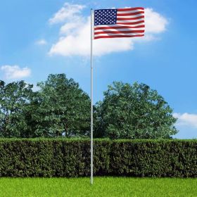 US Flag and Pole Aluminum 19.7'