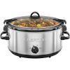 6 Qt. Slow Cooker w/ Locking Lid and Three Heat Settings - Stainless Steel