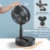 8-Inch Foldaway Oscillating Fan with Remote Control;  7200mAh Rechargeable Battery Operated