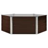 Raised Garden Bed Brown 50.8"x50.8"x18.1" Galvanized Steel