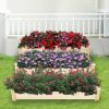 3 Tier Raised Garden Bed Kit Wooden Planter Box Heavy Duty Solid Fir Wood