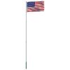 US Flag and Pole Aluminum 19.7'