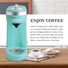 CHULUX Single Serve 12 Ounce Coffee Brewer,One Button Operation with Auto Shut-Off for Coffee or Tea,Cyan