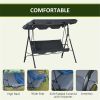 3-Seat Patio Swing Chair-Grey