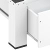 Washing and Drying Machine Pedestal with Pull-out Shelves White