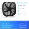 20 Inch Box Portable Floor Fan with 3 Speed Settings and Knob Control