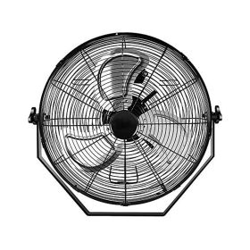 High Velocity 3 Speed Ventilation Metal Fan For Commercial Residential Use (Color: as Pic)