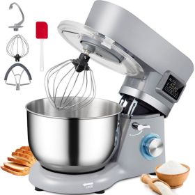 Smart Household 660W Stand Mixer 6-Speed Tilt-Head Dough Mixer W/ 3 Attachments (Color: small)