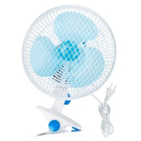 Clip On Fan 2 Speeds Quiet Clamp Fan Adjustable Tilt Auto Shaking Fan Wall Mount Personal Fan (Color: Tramontina)