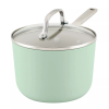 Hard Anodized 3qt Nonstick Ceramic Cookware Sauce Pan with Lid - Pistachio