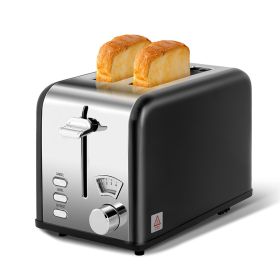 Retro Stainless-Steel Style 2-Slice Toaster (Color: 049-14098)