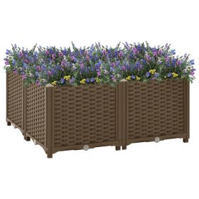 Raised Bed 31.5"x31.5"x15" Polypropylene (Color: Blue)