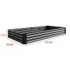 Raised Garden Bed Kit - Metal Raised Bed Garden7.6x3.7x0.98ft for Flower Planters;  Vegetables Herb Black