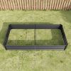 Raised Garden Bed Kit - Metal Raised Bed Garden7.6x3.7x0.98ft for Flower Planters;  Vegetables Herb Black