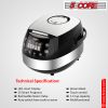 5 Core Asian Rice Cooker • Large Rice Maker • w 15 Preset • Large Touch Screen • Nonstick Inner Pot • 21 Cups Capacity - RC 0502