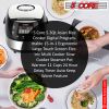 5 Core Asian Rice Cooker • Large Rice Maker • w 15 Preset • Large Touch Screen • Nonstick Inner Pot • 21 Cups Capacity - RC 0502