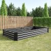 Raised Garden Bed Kit - Metal Raised Bed Garden7.6x3.7x0.98ft for Flower Planters;  Vegetables Herb Black